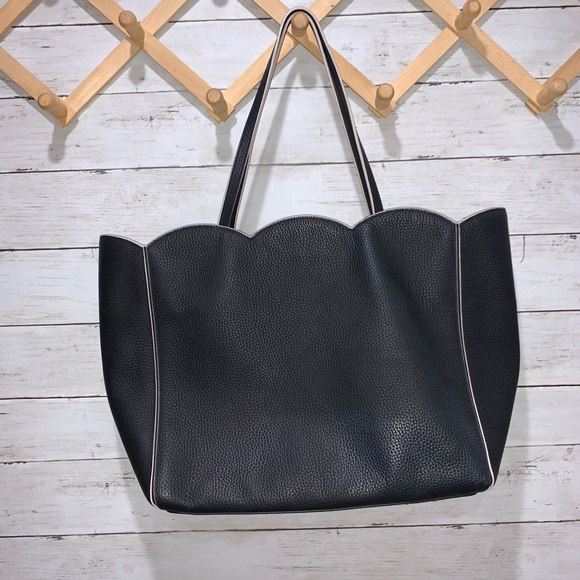 SOLD Kate Spade Rainn Scalloped Leather Tote - Picture 3 of 6